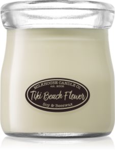 Milkhouse Candle Co. Creamery Tiki Beach Flower scented candle Cream Jar