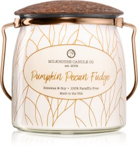 Milkhouse Candle Co. Creamery Pumpkin Pecan Fudge vela perfumada Butter Jar