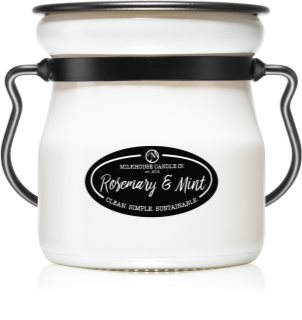 Milkhouse Candle Co. Creamery Rosemary & Mint scented candle Cream Jar