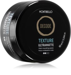 Montibello Decode Texture Ultramatte transparentní stylingová pasta pro středně silnou fixaci pro matný vzhled