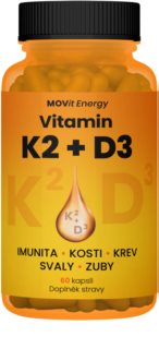 Movit Energy VitamÍn K2 120 mcg + D3 1000 I.U. 25 mcg výživový doplnok na podporu imunitného systému