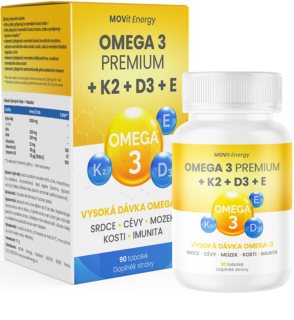 Movit Energy Omega 3 Prémia +K2+D3+E doplnok stravy na podporu zdravia nervového systému