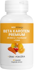 Movit Energy Beta Karotén Prémia 25 000 IU+Panthenol+PABA výživový doplnok zrak a pokožka