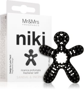 Mr & Mrs Fragrance Niki Sandal & Incense Auton ilmanraikastin Täyttöpakkaus