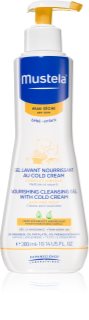 Mustela Bébé Dry Skin питательный очищающий гель с содержанием защитного крема, восстанавливающий кожный барьер для детей с рождения