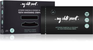 My White Secret Charcoal and Coconut Oil  Whitening Strips for Teeth