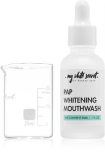 My White Secret PAP Whitening Mouthwash koncentruotas burnos skalavimo skystis balinamojo poveikio