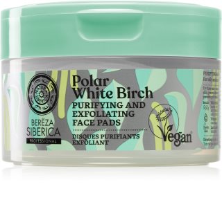 Natura Siberica Polar White Birch Exfoliating Cotton Pads For Oily And Problematic Skin