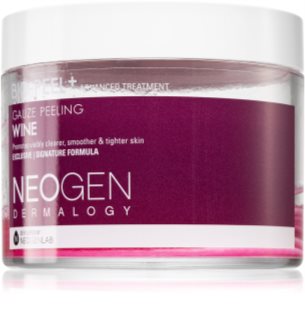 Neogen Dermalogy Bio-Peel+ Gauze Peeling Wine discos exfoliantes faciales para alisar la piel y minimizar los poros