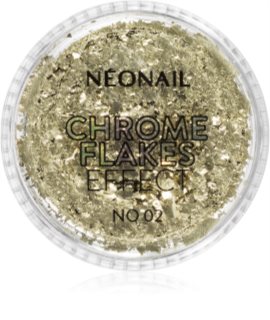 NeoNail Chrome Flakes Effect No. 02 Skimrande puder för naglar
