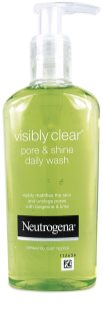 Neutrogena Visibly Clear Pore & Shine почистващ гел  против мазна кожа и разширени пори