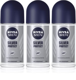 Nivea Men Silver Protect antitranspirante roll-on 3 x 50 ml (48h)