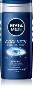 Nivea Men Cool Kick Shower Gel for Face, Body and Hair
