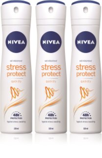 Nivea Stress Protect spray anti-perspirant 3 x 150 ml (ambalaj economic)