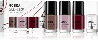 NOBEA Day-to-Day 4-Piece Gel-like Nail Polish set sada laků na nehty Deliciously deep dream