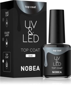 NOBEA UV & LED top coat per unghie con lampada UV/LED brillante