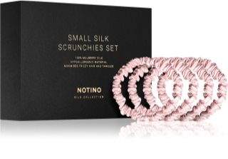 Notino Silk Collection set hedvábných gumiček do vlasů Pink odstín