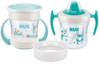 NUK Mini Cups Set Mint/Turquoise Kop 3in1