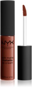 NYX Professional Makeup Soft Matte Metallic Lip Cream рідка помада з металік ефектом