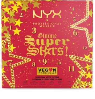 NYX Professional Makeup Gimme SuperStars! 12 Days Vegan Calendar kalendarz adwentowy produkt wegański