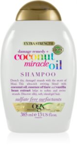 OGX Coconut Miracle Oil stiprinamasis šampūnas pažeistiems plaukams su kokosų aliejumi