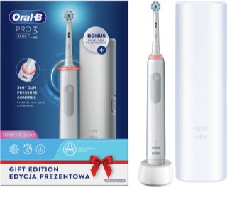 Oral B Pro3 3500 Sensitive Clean електрична зубна щітка з чохлом