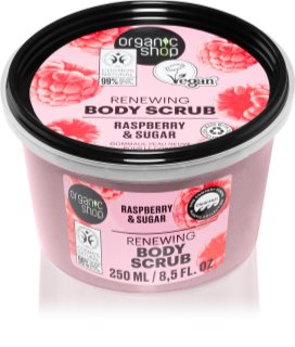 Organic Shop Raspberry & Sugar απαλό Scrub σώματος 250 ml