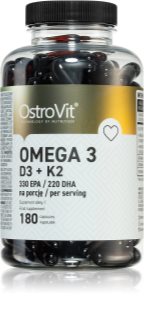 OstroVit Omega 3 D3+K2 kapsułki miękkie do prawidłowego funkcjonowania serca i mózgu