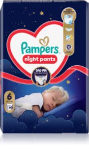 Pampers Night Pants Size 6 scutece de unică folosință tip chiloțel pentru noapte 40 buc