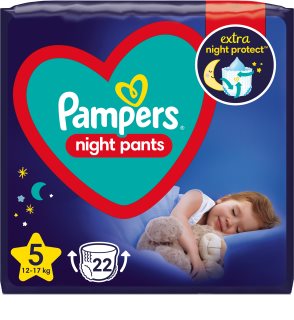 Pampers Night Pants Size 5 scutece de unică folosință tip chiloțel pentru noapte 12-17 kg 22 buc
