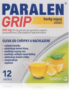 Paralen Paralen Grip Horký nápoj citrón granule pro perorální roztok v sáčku
