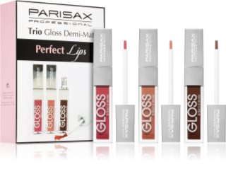Parisax Perfect Lips Trio conjunto de brillos labiales Demi-Mat