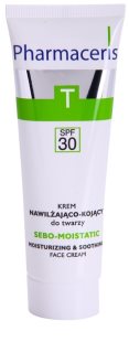 Pharmaceris T-Zone Oily Skin Sebo-Moistatic зволожуючий та заспокоюючий крем для шкіри висушеної та подразненої лікуванням акне