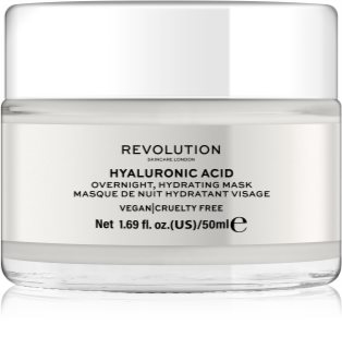 Revolution Skincare Hyaluronic Acid maschera notte idratante per il viso