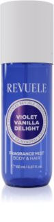 Revuele Violet Vanilla Delight Fragrance Mist Brume parfumée corps et cheveux pour femme 150 ml