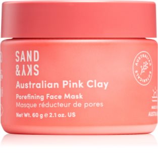 Sand & Sky Australian Pink Clay Porefining Face Mask Detox Masker  voor Verwijde Poriën