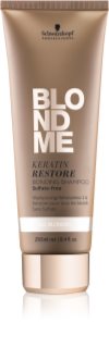Schwarzkopf Professional Blondme champô restaurador com queratina para todos os tipos de cabelo loiro