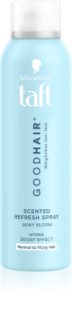 Schwarzkopf Taft Good Hair Spray revigorant pentru părul pleoștit și electrizat parfum Dewy Bloom 150 ml
