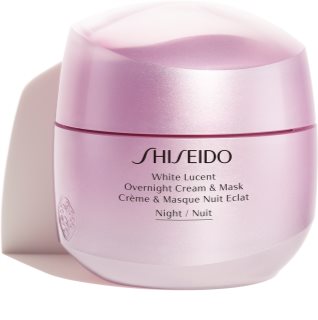 Shiseido White Lucent Overnight Cream & Mask Hydraterende Nacht Masker en Crème tegen Pigmentvlekken