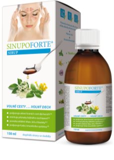 SINUPO Forte Sirup doplněk stravy  pro normální funkci dýchacího systému