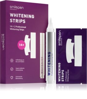 Smilepen Whitening Strips 14 x 2 Stk set de benzi pentru albire și stilou cu gel