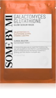 Some By Mi Galactomyces Glutathione Glow Serum Mask mascarilla iluminadora en forma de hoja para pieles sensibles y secas 22 g
