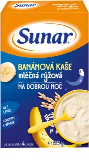 Sunar banánová kaše mléčná rýžová na dobrou noc mléčná kaše
