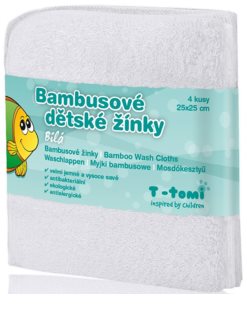 T-Tomi Bamboo Washcloth White gant de toilette