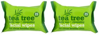 Tea Tree Facial Wipes toallitas limpiadoras para el rostro