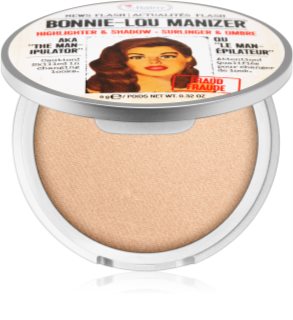 theBalm Bonnie - Lou Manizer iluminador y sombras de ojos con acabado brillante  en un solo producto