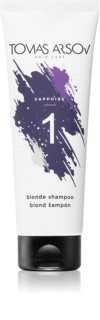 Tomas Arsov Sapphire Blonde Shampoo Neutraliserande schampo med mässingstoner för blekt, slingat kallt blont hår