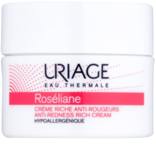 Uriage Roséliane creme de dia nutritivo para a pele sensível com tendência a aparecer com vermelhidão