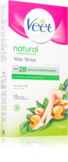 Veet Wax Strips Natural Inspirations™ Remsor med hårborttagningsvax  Med arganolja