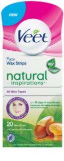 Veet Wax Strips Natural Inspirations™ воскові смужки для депіляції обличчя з екстрактом аграну